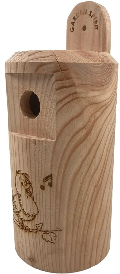 GARDEN SPIRIT - Vogelhuisje Pimpelmees - Lariks hout - ø 12 x 22,5 cm.
