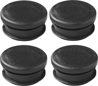 ProPlus Ronde insteekdoppen - Ø 30 mm - kunststof - zwart - 4 stuks