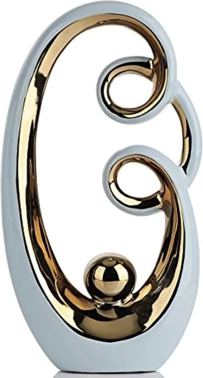 N3 Collecties Modern keramisch standbeeld Home Decor gouden sculptuur