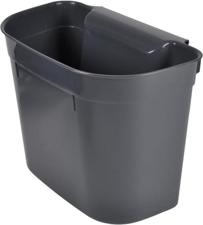 Hangende Afvalemmer voor Binnen - Kleine Keuken Prullenbak met Deksel - 7 Liter - Antraciet