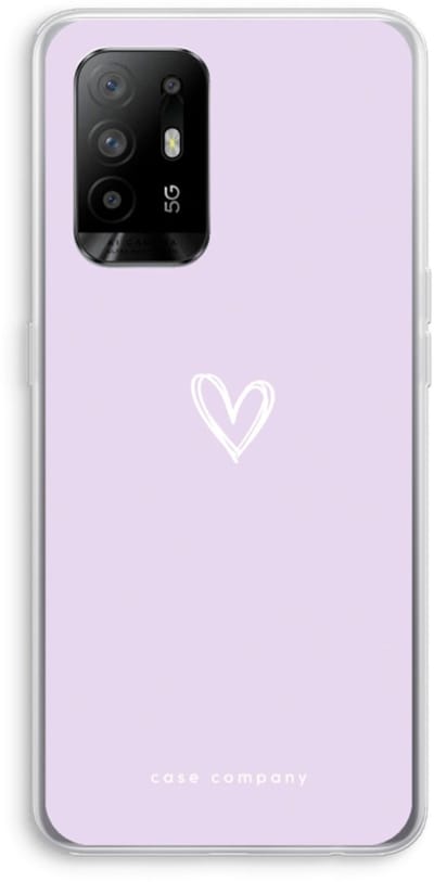 Case Company® - Hoesje geschikt voor Oppo A94 5G hoesje - Klein hartje paars - Soft Cover Telefoonhoesje - Bescherming aan alle Kanten en Schermrand