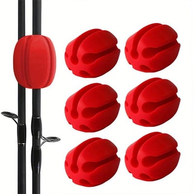 6 stuks siliconen hengelhouder balriemen 5 gaten lichtgewicht vistuigbinders organizer opbergrekken visaccessoires
