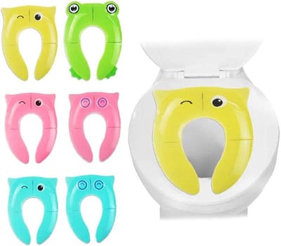 Opvouwbaar Potje - Reis Toiletbril - Zindelijkheidstraining - Antislip Pads - 35x26cm - Geel