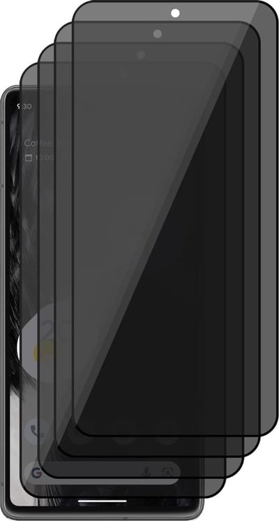 Privacy Screenprotector geschikt voor Google Pixel 7 - 4x Volledig Dekkend Glas Screen Protector