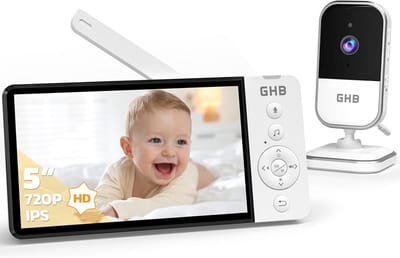 Baby Monitor Camera - Video Oproepsysteem - Kind Bewaking - Grote Batterijduur - 5 Inch Scherm