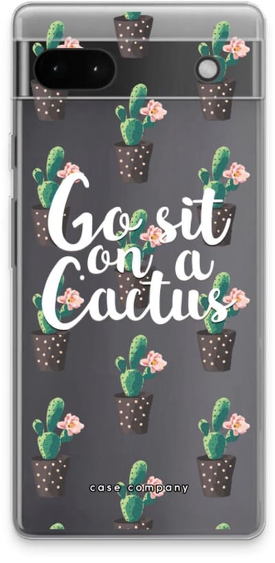 Case Company® - Hoesje geschikt voor Google Pixel 6a hoesje - Cactus quote - Soft Cover Telefoonhoesje - Bescherming aan alle Kanten en Schermrand