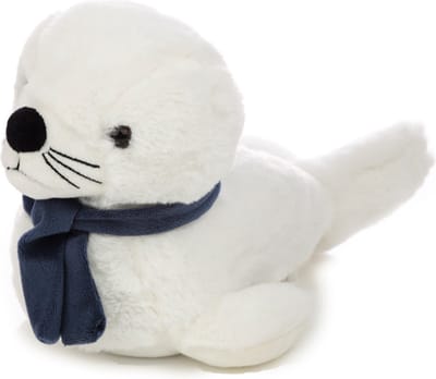 Zeehond deurstopper grijsblauw 30 cm lengte - 19 cm hoogte