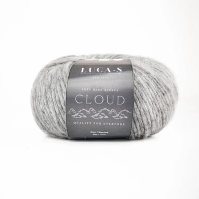 Brei-Haakgaren Luca-s – Soft Baby Alpaca Cloud (4) Lichtgrijs - bol van 50 gram