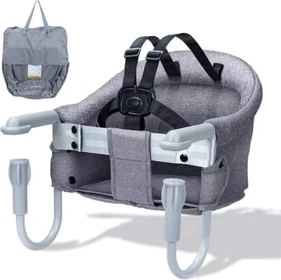 tafelzitje baby met 5-puntsveiligheidsgordel, waterdicht tafelzitje, opvouwbaar babyzitje met schouderband opvulmatten, laat geen sporen achter, wasbaar in de machine, ideaal voor thuis en onderweg