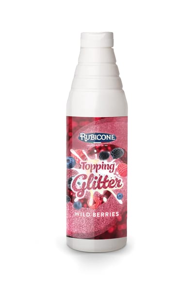 Bosvruchten topping GLITTER Shine 1kg Rubicone Italië Saus 1000g
