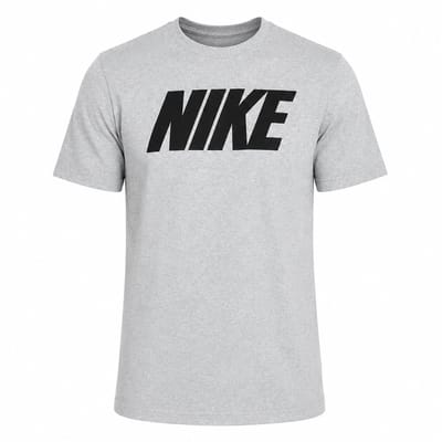 Nike NSW Tee Nike Block T-Shirt - T-shirt - XS - Grey/Black / Grijs Zwart - Sportswear - Lifestyle