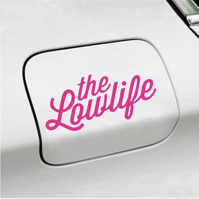 Bumpersticker - The Lowlife - 6,7 X 14,8 - Roze