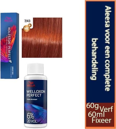 Koleston Perfect ME+ 7/43  met een flesje Welloxon Perfect 20V 6% 60ML (ORIGINAL)