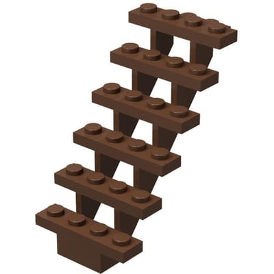 5 pièces Briques MOC d'Escalier 7x4x6 Escaliers de Maison Droits Ouverts 30134 Marches Échelle Modulaire Ma Ville Particules de Blocs de Construction