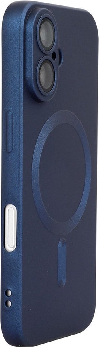 ENKAY Hoesje - Geschikt voor iPhone 16 Hoesje - ENKAY Colour TPU Back Cover met Camera Lens Protector - MagSafe Compatible - Blauw