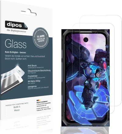 dipos – 2x Pantserfolie geschikt voor BLKE S Maxo | 9H Screenprotector
