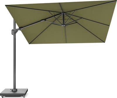 Platinum Sun & Shade – Zweefparasol - Challenger T² Premium - 300x300cm - Lush Green - Dubbel Kantelbaar - 360° Draaibaar – 98% UV protectie