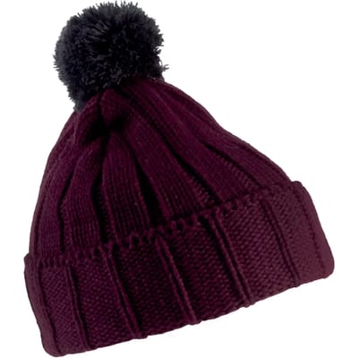 K-up Pomponmuts met omslag KP519 - Burgundy / Dark Grey - One size