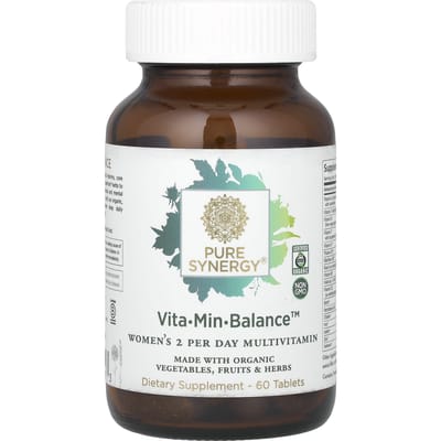 Pure Synergy, Vita-Min-Balance, Multivitamine voor Vrouwen 2 Per Dag, 60 Tabletten