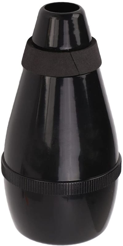 Dailygoods- Demper Universeel - Verstelbaar - Volledig Gesloten - Trompet - ABS - Zwart - Trompetdemper