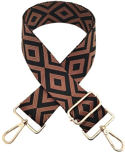 Dailygoods- Schouderriem Verstelbaar 72-130 cm - Breed 5 cm - Kleurrijk Ruit - Boho Tasriem - Duurzaam Nylon - Universele Draagriem
