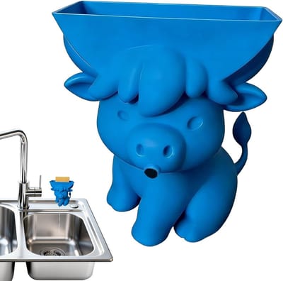 Sponshouder - Opberger - Keuken organiseren - Efficiënte drainage - 16 x 12 cm - Blauw