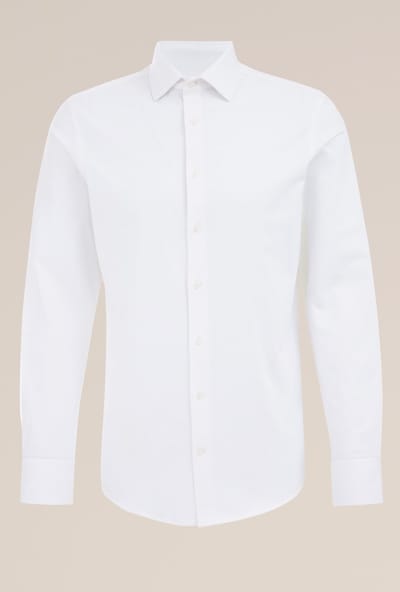 WE Fashion Heren Premium slim fit overhemd met jacquard structuur