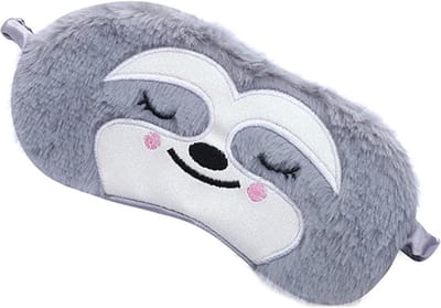 Schattig pluche diervormig oogmasker voor een goede nachtrust, lichtgewicht en ademend slaapmasker voor kinderen en volwassenen, ideaal voor reizen en ontspanning