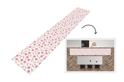 Keukenloper - Loper keuken - Kersen - Bloemen - Stippen - Patronen - 300x50 cm - Keukenloper vinyl