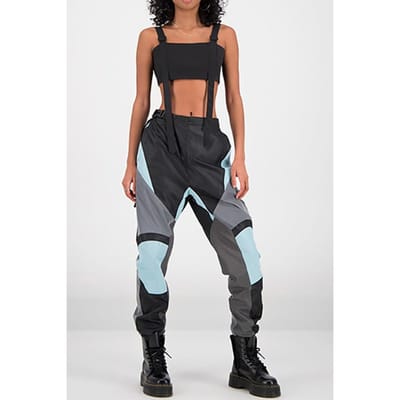 Daily Paper Light Blue Firt Pants Maat: XS | Cargobroeken Outlet | Dames | Zwart