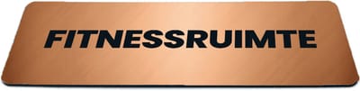 Deurbordje Brons/Koper-look met tekst fitnessruimte - Formaat 150 x 50 mm x 1,6 mm - Zelfklevend | Luxe uitstraling | Geborstelde Koper/Brons toplaag | Gratis Verzending | Decoporta