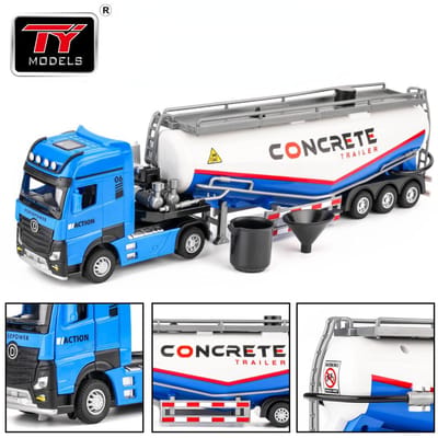1/50 Schaal Legering Modderpomp Vrachtwagen Model Diecasts Voertuig Model Speelgoed Met Licht Geluid Bouw Vrachtwagens Auto Voor Jongen Kerstcadeaus