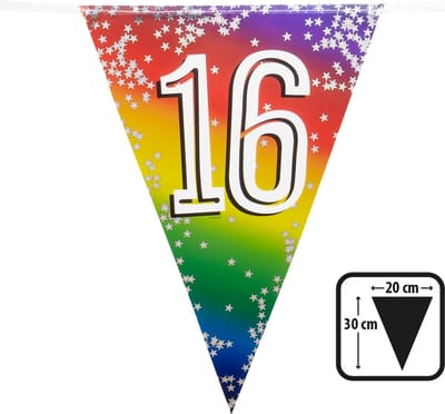 Boland - Folievlaggenlijn Rainbow '16' - Regenboog - Regenboog