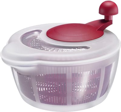 Westmark Slacentrifuge, inhoud: 5 l, ø 26 cm, kunststof, BPA-vrij, Fortuna, kleur: doorzichtig/rood