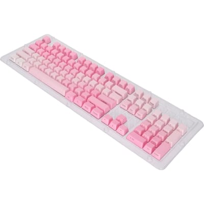 104 stuks Aangepaste Keycaps Roze Wit PBT Opaak Zijgravure Olieafstotende Coating Mat Ergonomisch pink