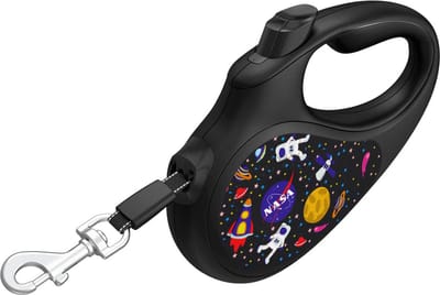 WAUDOG Rollijn / Hondenlijn - Tape - Nasa - Maat: L - Lengte: 5 meter - Geschikt voor honden tot maximaal 50 kg.