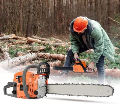 Gas Kettingzaag - Benzine Zaag - Boom Snoeien - Krachtige 58cc Motor - 20 Inch - Oranje