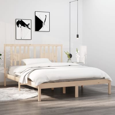 vidaXL - Bedframe - massief - grenenhout - 160x200 - cm