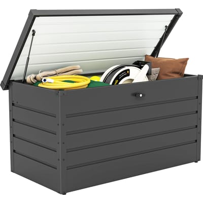 Outsunny opbergbox voor buiten - Gegalvaniseerd staal - 120x62x62cm - Donkergrijs