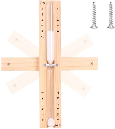 Store_9 - Sauna zandloper - 15 minuten - Robuust en hittebestendig - Wit - Wandmontage - Timer voor sauna - Geschikt voor sauna's - 29 cm