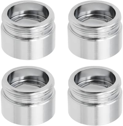 Dailygoods - Messing Kraan Adapter - 4 Stuks - Geschikt voor Waterzuiveraar - Zilver - Vrouwelijk naar M22 x 1.0 - Perfect voor Vaatwasser en Badkamer...