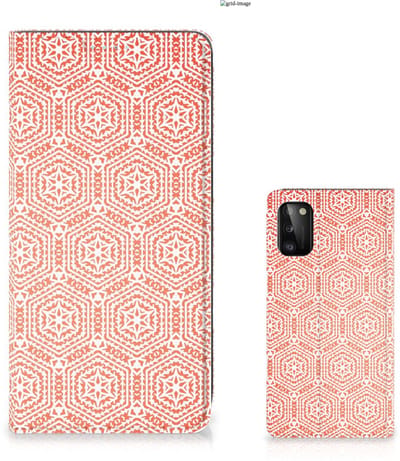 Samsung Galaxy A41 Hoesje met Magneet Pattern Orange