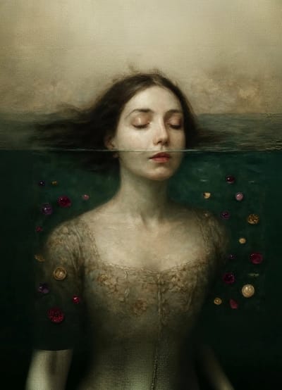 Head Above Water - Mint by Michelle decoupage papier - A3