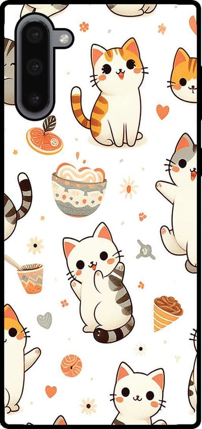 Smartphonica Telefoonhoesje Geschikt voor Samsung Galaxy Note 10 met katten opdruk - TPU backcover case cat design geschikt voor Samsung Galaxy Note 10