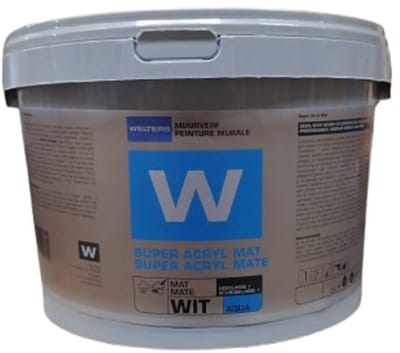 Welters latex Super Acryl Mat wit 5 emmers van 10 liter op 1 pallet