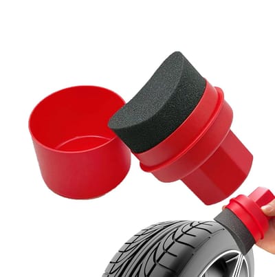 Autowasapplicator - Reinigingsgereedschap - Voertuigonderhoud - Hoge dichtheid spons - 8.5 x 12 cm - Rood