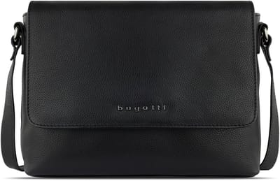bugatti Schoudertas Bella Shoulder Bag With Flap Black Zwart