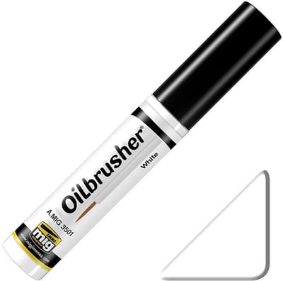 AMMO by Mig Jimenez Hobbyverf Enamel verf - MIG 3501 Oilbrusher White Oilbrusher(s) - 10 ml