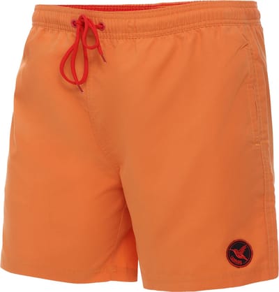 Ladeheid LA-LA40-128-SWS Heren Zwembroek - Zwemshorts - met zijzakken en achterzak - sneldrogend - met binnenslip van mesh - Koordsluiting - Polyester - Oranje - S