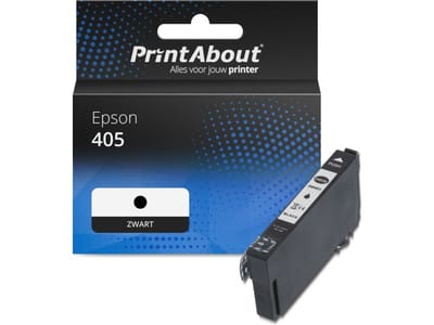 PrintAbout huismerk Inktcartridge 405 (C13T05G14010) Zwart Geschikt voor Epson